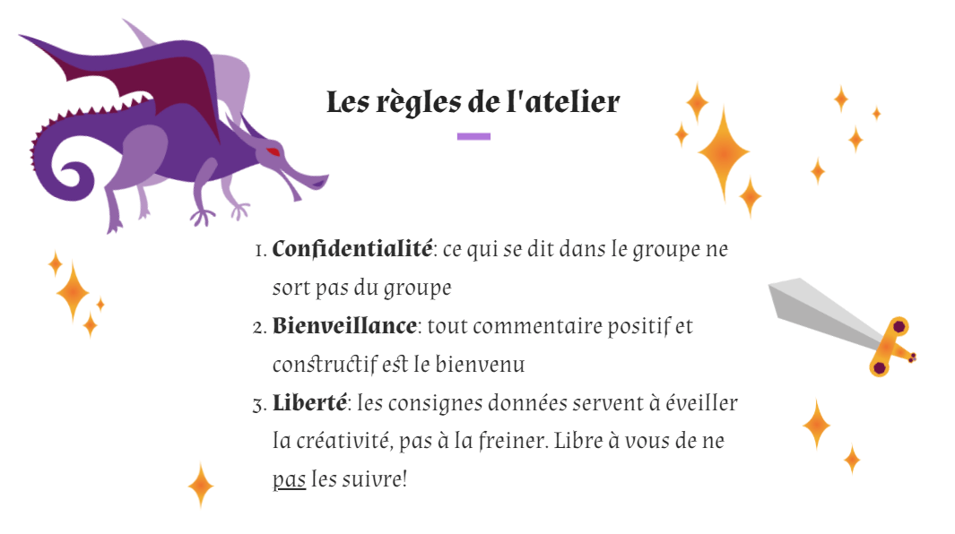 Notre table a de bonnes habitudes! – Les ateliers d'écriture et de